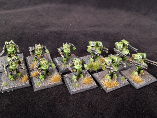 Salamander Contemptor Dreadnoughts and Deredeo Dreadnoughts